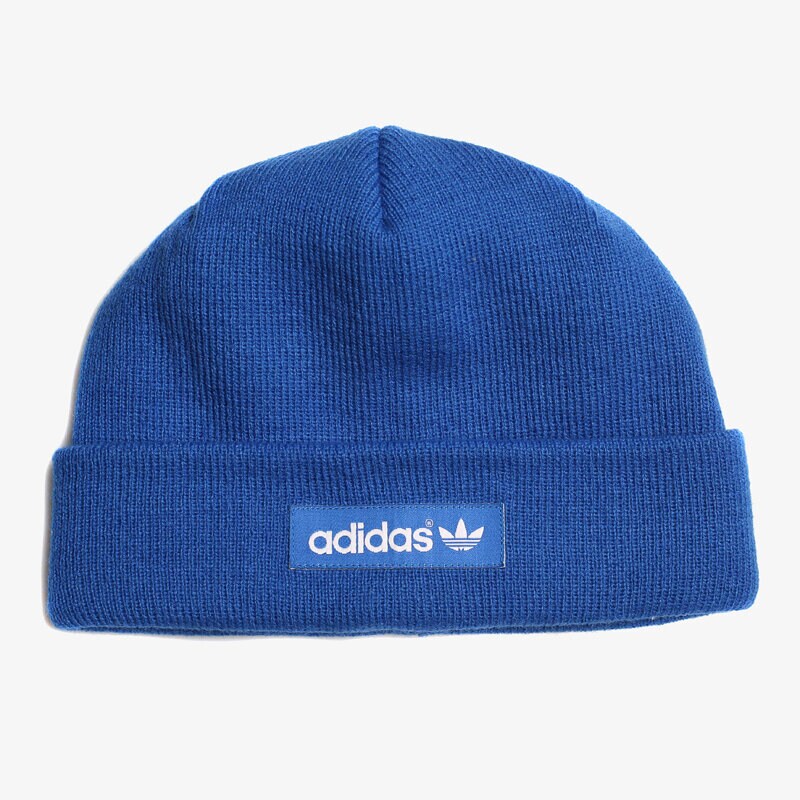 Kinder Mütze ADIDAS MÜTZE WINTER WOVEN LOGO BEANIE BEANIE BEANIE AB2955 Blau