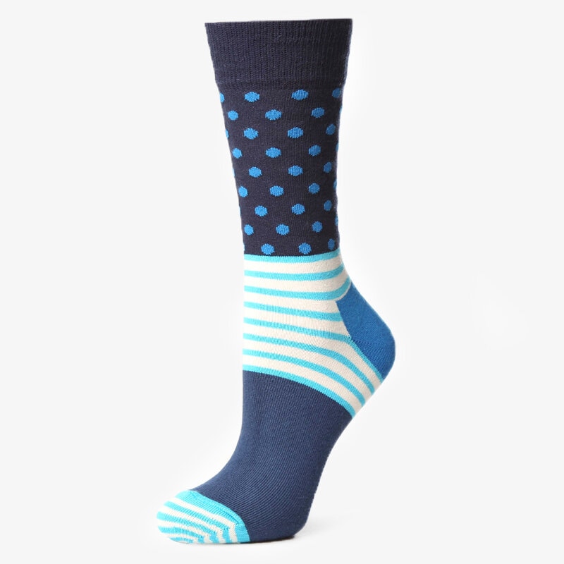 Damen Socken HAPPY SOCKS SOCKEN STRIPEDOT SD01066 Blau