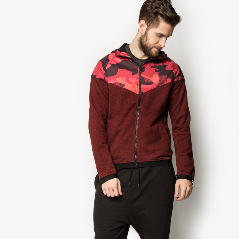 Herren NIKE SWEATSHIRT RU CAMO OVERLAY WR 687583677 Rot