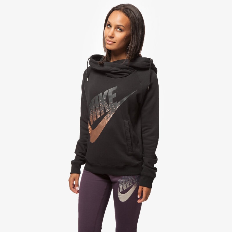 Damen NIKE SWEATSHIRT RALLY FUNNEL-METAL 684135010 Schwarz