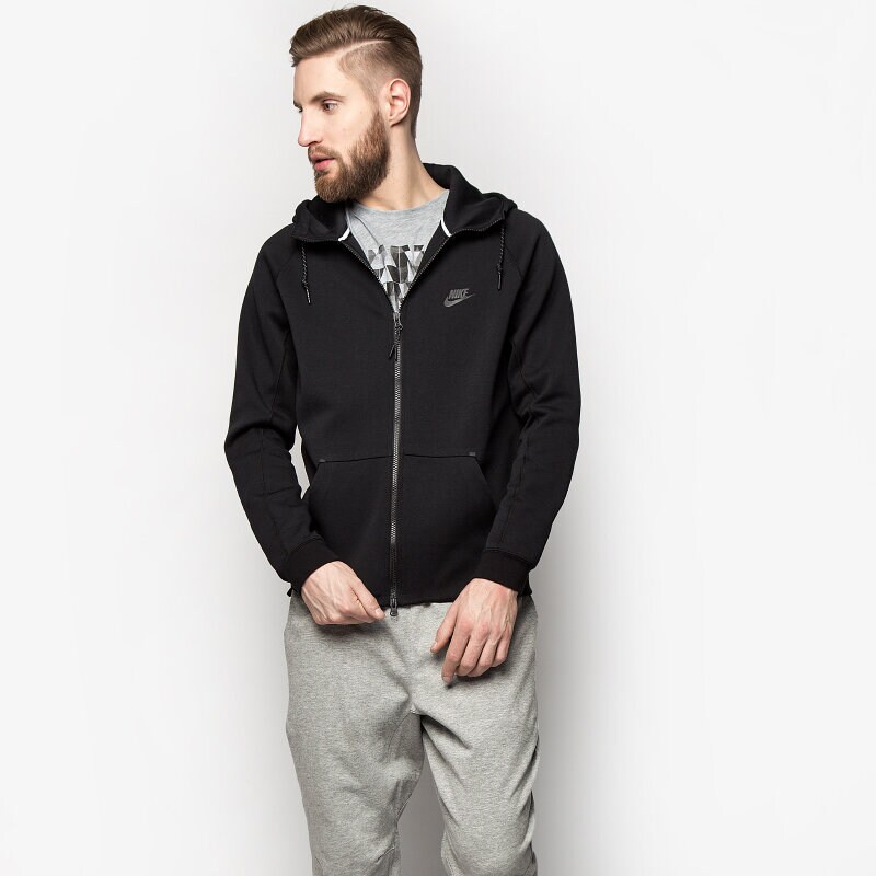 Herren NIKE SWEATSHIRT TECH FLEECE AW77 559592012 Schwarz