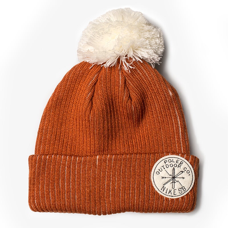 Kinder Mütze NIKE MÜTZE SB X POLER POM BEANIE 749772820 Orange