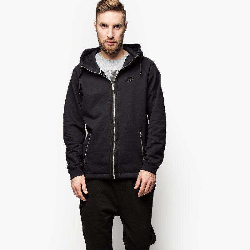 Herren NIKE SWEATSHIRT MODERN FT FZ HOODY 727336010 Schwarz