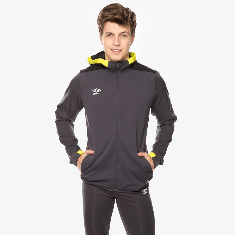 Herren Übergangsjacke UMBRO JACKE PRO TRAINING HOODED FZ 64075UDSE Schwarz