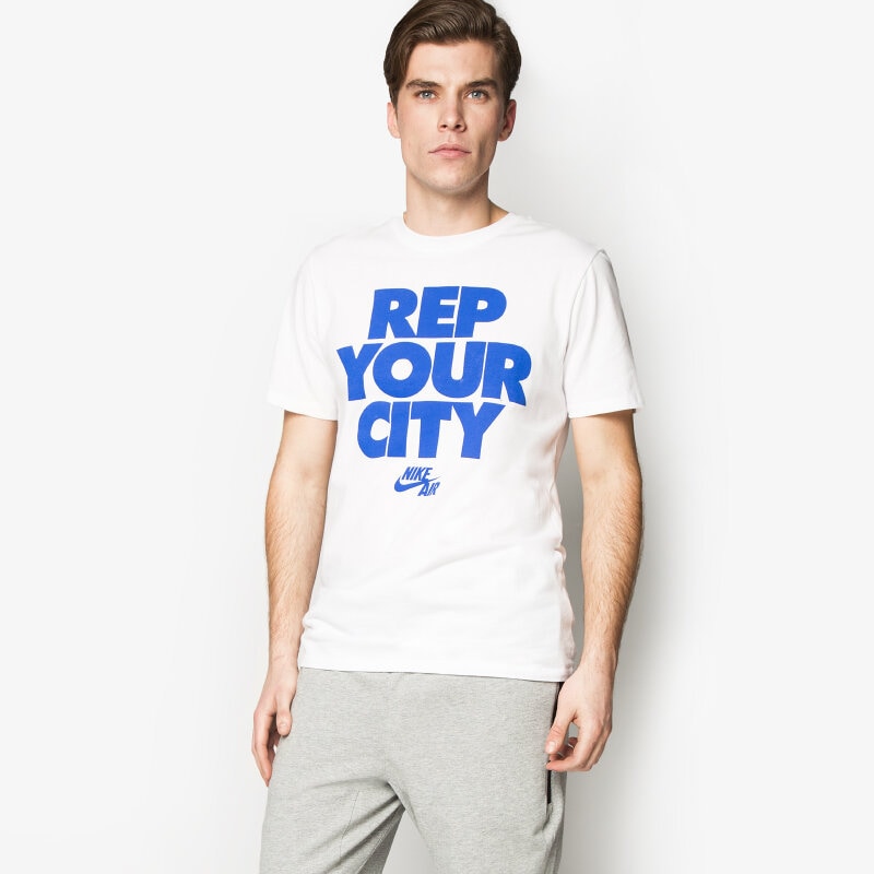Herren T-Shirt NIKE T-SHIRT REP YOUR CITY 742762100 Weiß