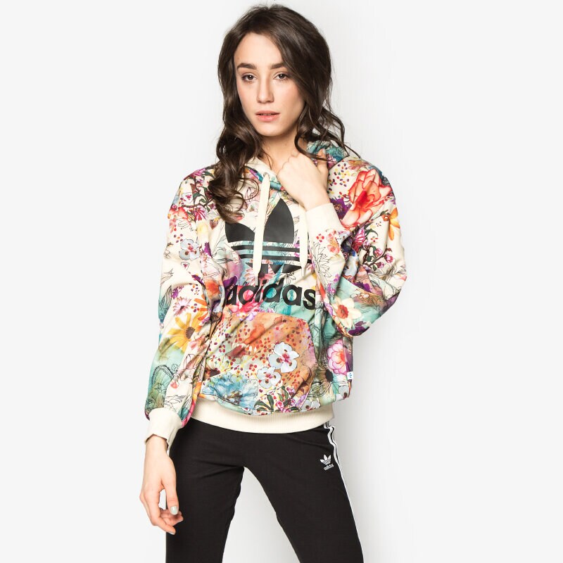 Damen ADIDAS SWEATSHIRT TREFOIL HOODIE AJ8148 Multicolor