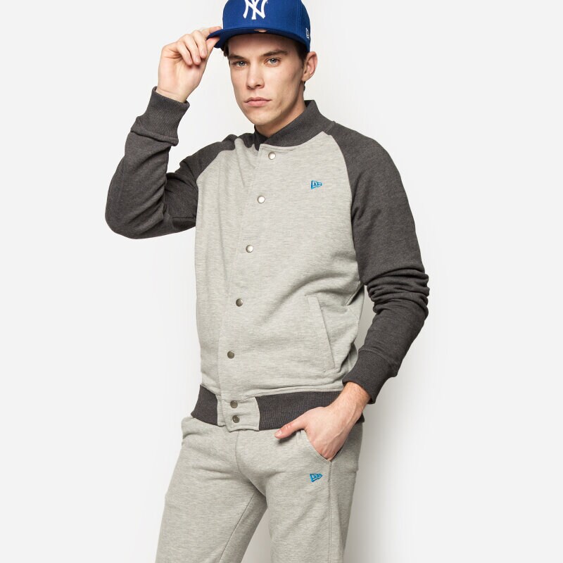 Herren NEW ERA SWEATSHIRT ESS FT VARSITY JKT 11208633 Grau