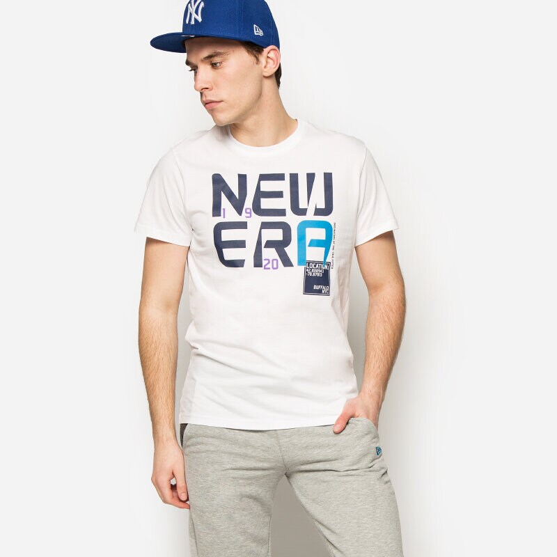Herren T-Shirt NEW ERA T-SHIRT CUT UP STACK 11276664 Weiß