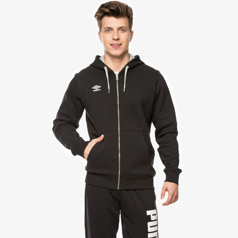 Herren UMBRO SWEATSHIRT HOODED FULL ZIP 63167U060 Schwarz