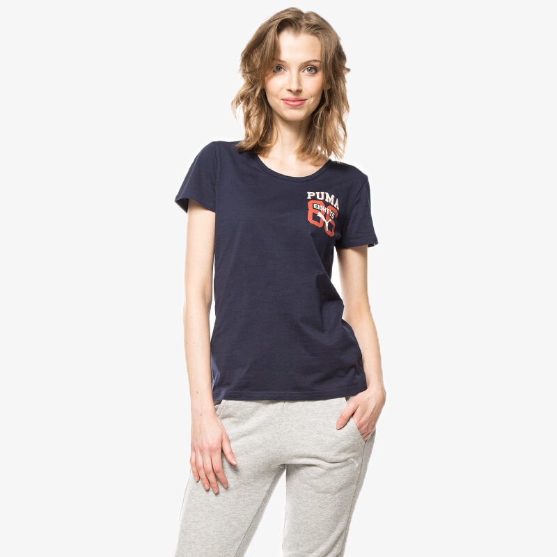 Damen T-Shirt PUMA T-SHIRT STYLE ATHL TEE 83639536 Dunkelblau