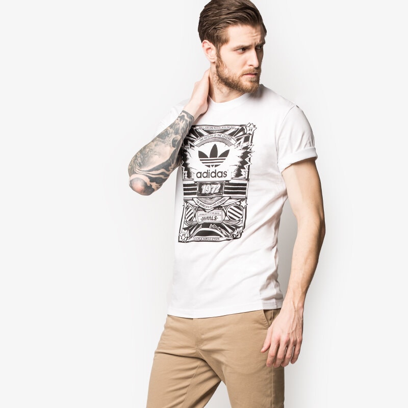 Herren T-Shirt ADIDAS T-SHIRT STREET ORI TEE S93066 Weiß