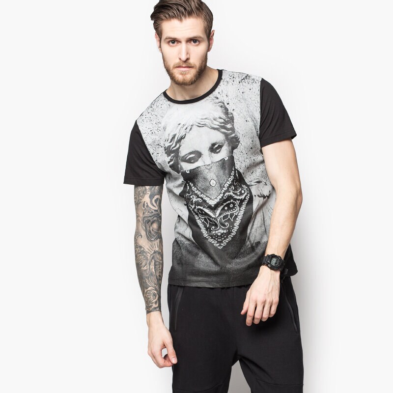 Herren T-Shirt CONFRONT T-SHIRT PAPAS CF16TSMPR001 Schwarz