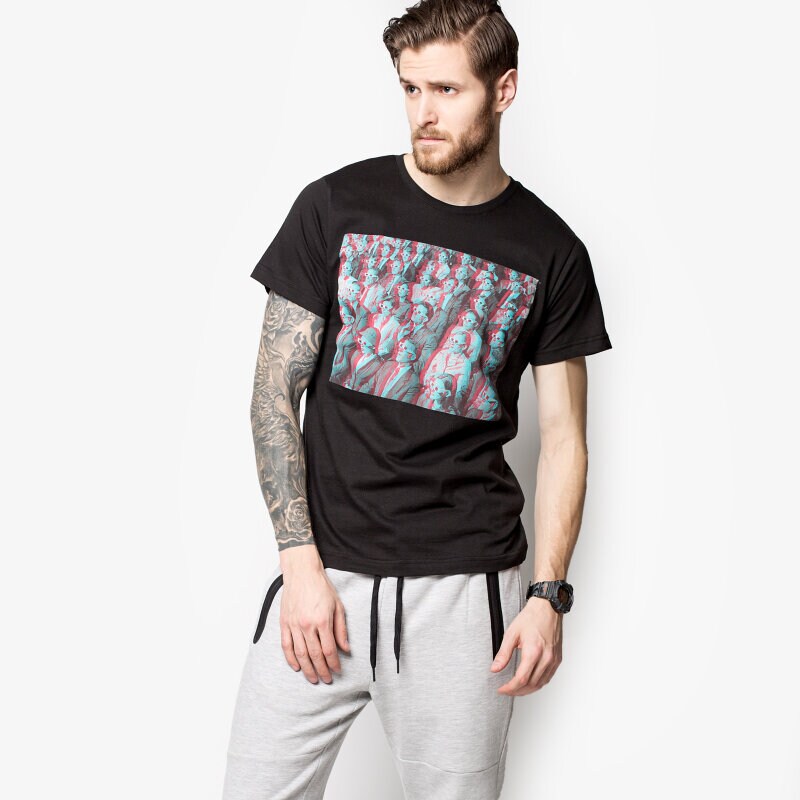 Herren T-Shirt CONFRONT T-SHIRT PATATA CF16TSMPR004 Schwarz