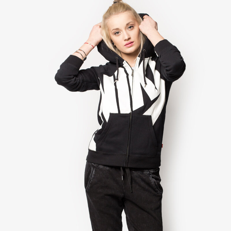 Damen NIKE SWEATSHIRT RALLY FZ HOODY EXPLODED 726047010 Schwarz