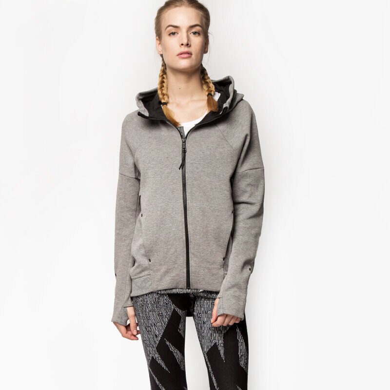 Damen NIKE SWEATSHIRT TECH FLEECE FZ HOODIE 806329091 Grau
