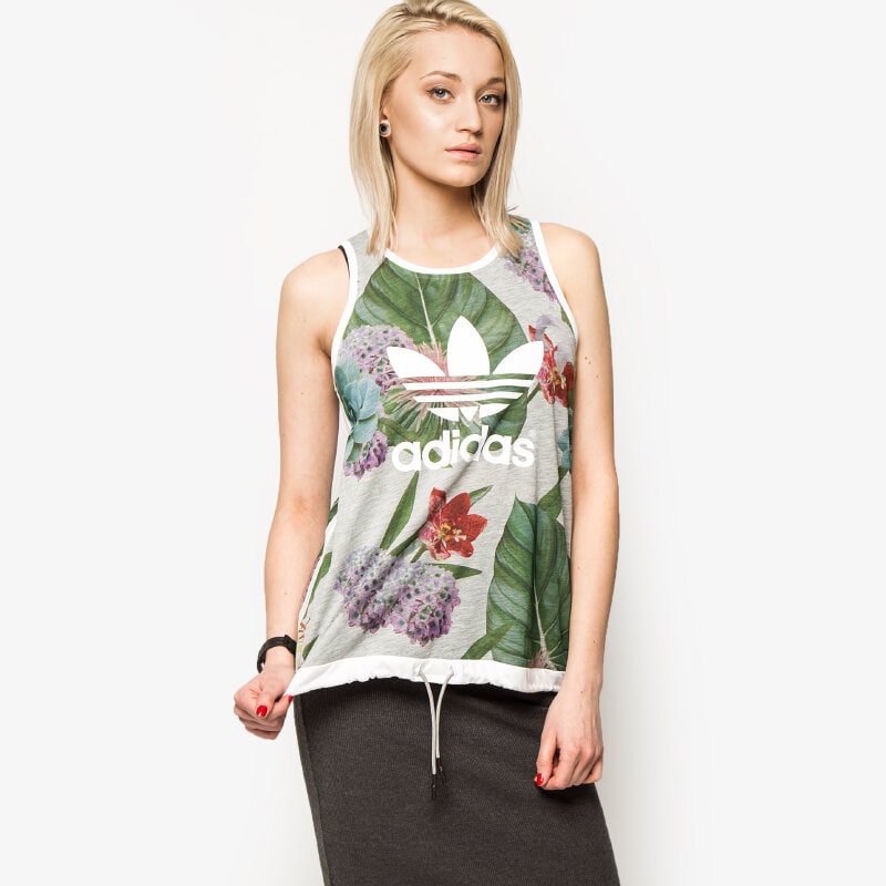 Damen T-Shirt ADIDAS T-SHIRT TRAIN FLOR TANK AJ8880 Multicolor