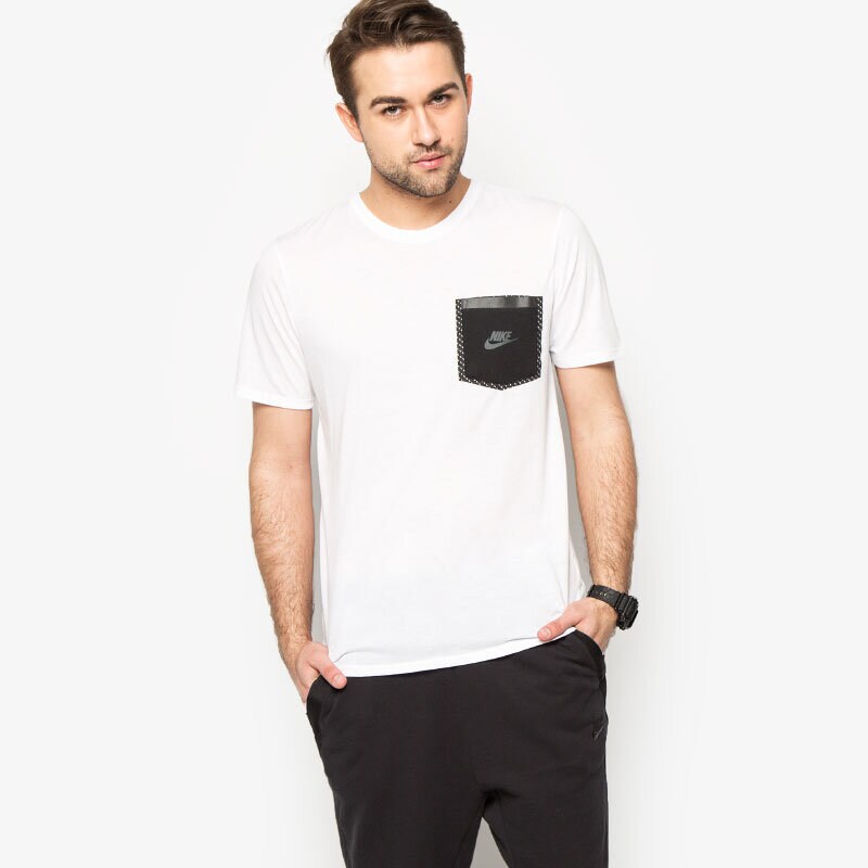 Herren T-Shirt NIKE T-SHIRT TEE-REFLECTIVE PKT 739598100 Weiß