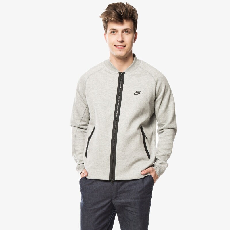 Herren NIKE SWEATSHIRT TECH FLC VARSITY JKT 678508063 Grau