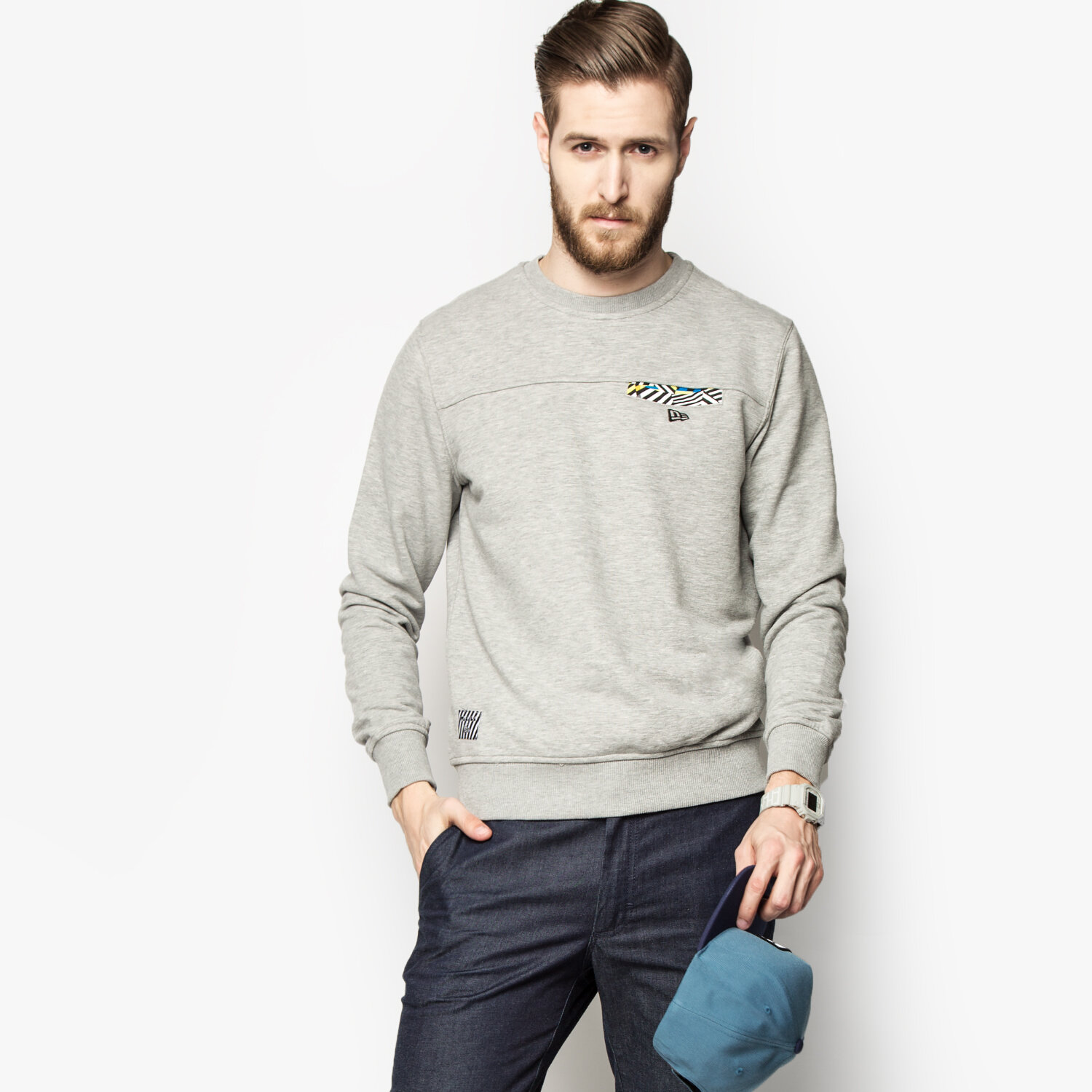 Herren NEW ERA WALALA CREW 11208600 Grau