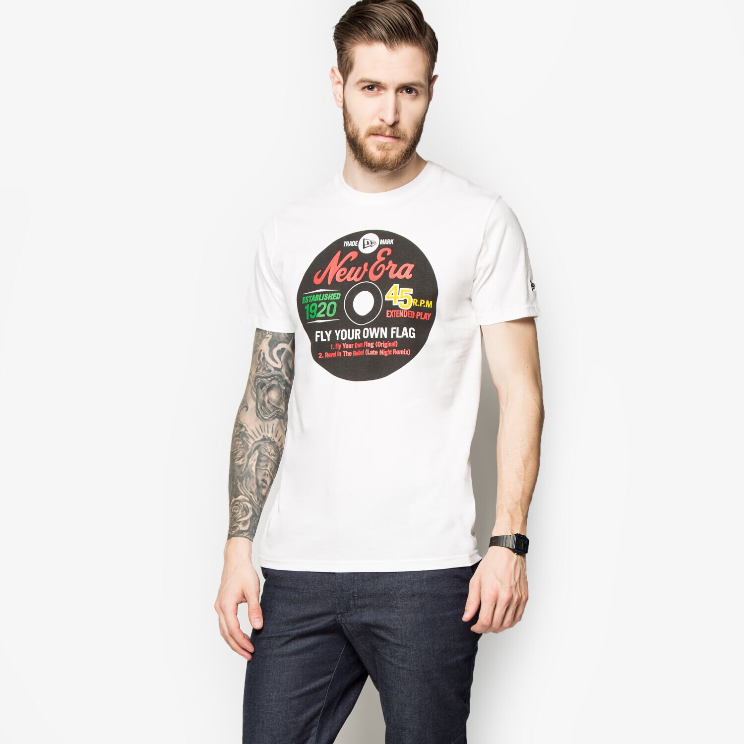 Herren T-Shirt NEW ERA T-SHIRT VINYL 11276660 Weiß