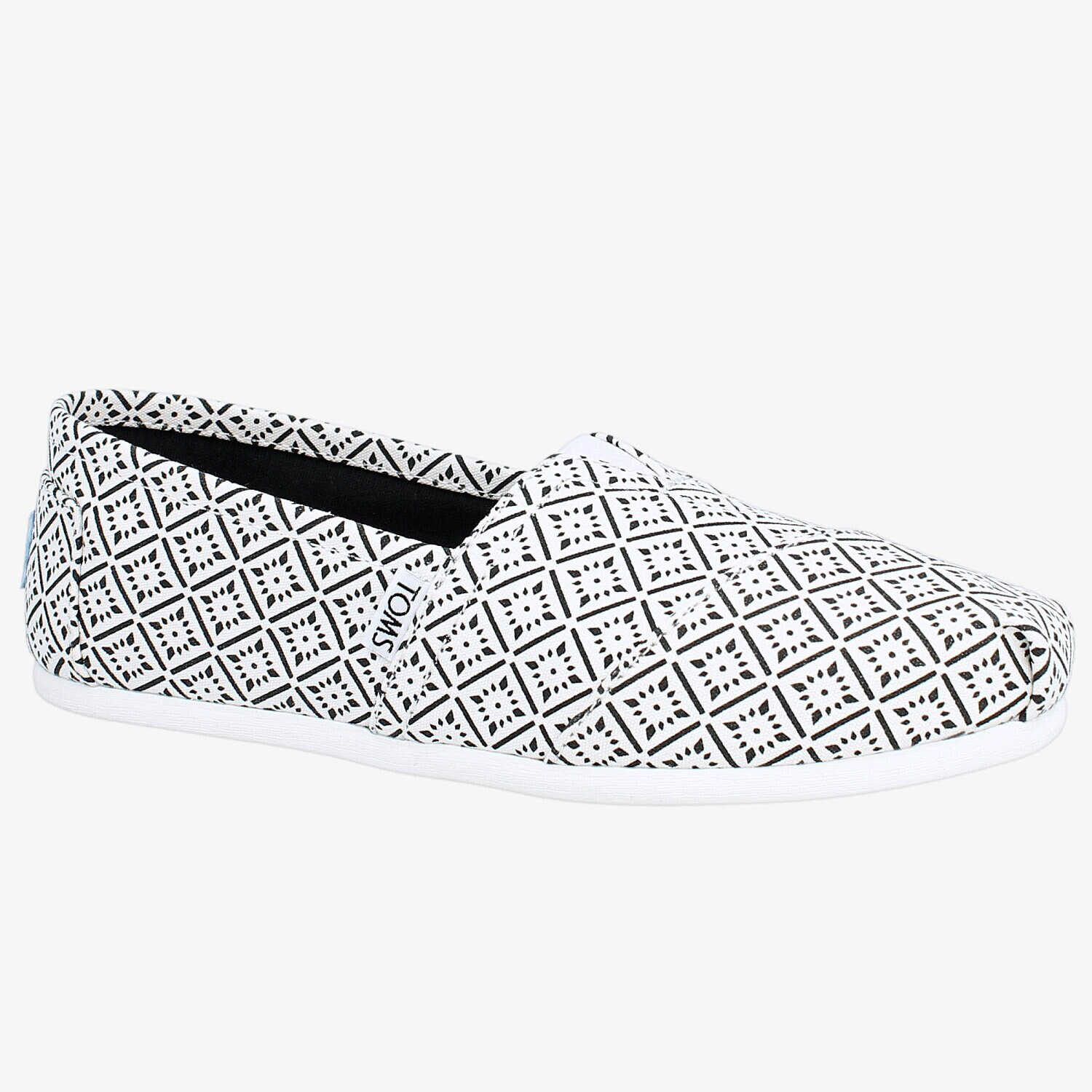 Damen Casual Schuhe TOMS VINTAGE TILE ALPARGATA 10008032 Weiß