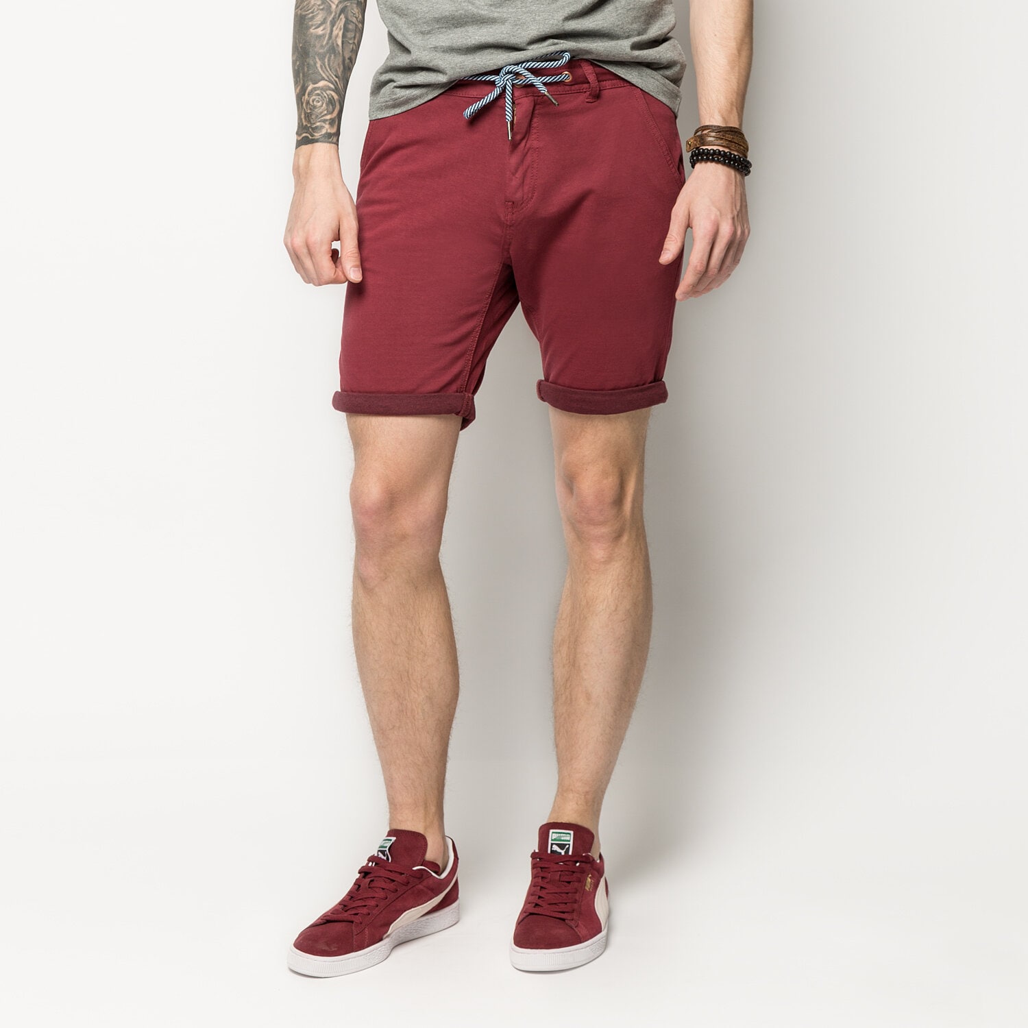 Herren Shorts CONFRONT SHORTS GANG CFV16SZM02002 Dunkelrot