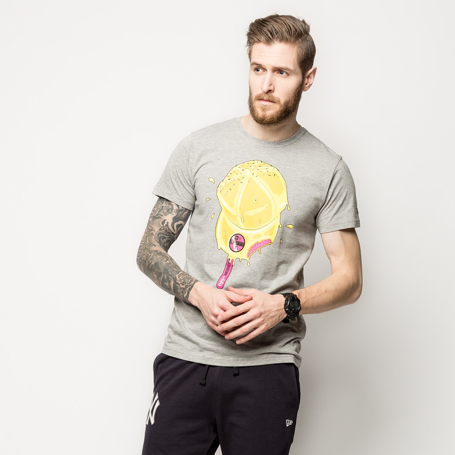 Herren T-Shirt NEW ERA T-SHIRT ICELOLLY NE GRY HEAT 11243147 Grau