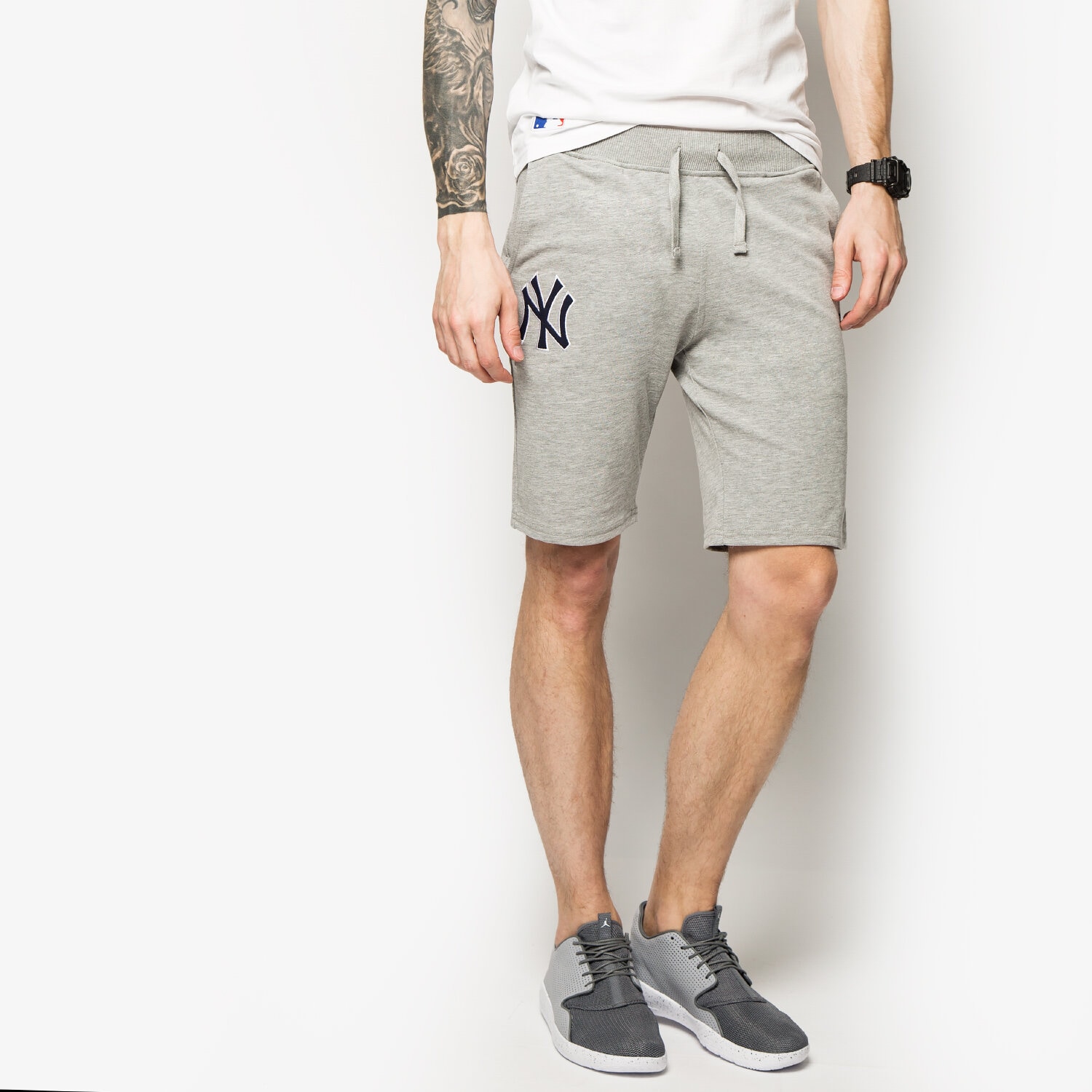 Herren Shorts NEW ERA SHORTS MLB NY YANKEES GRY HEAT 11242881 Grau