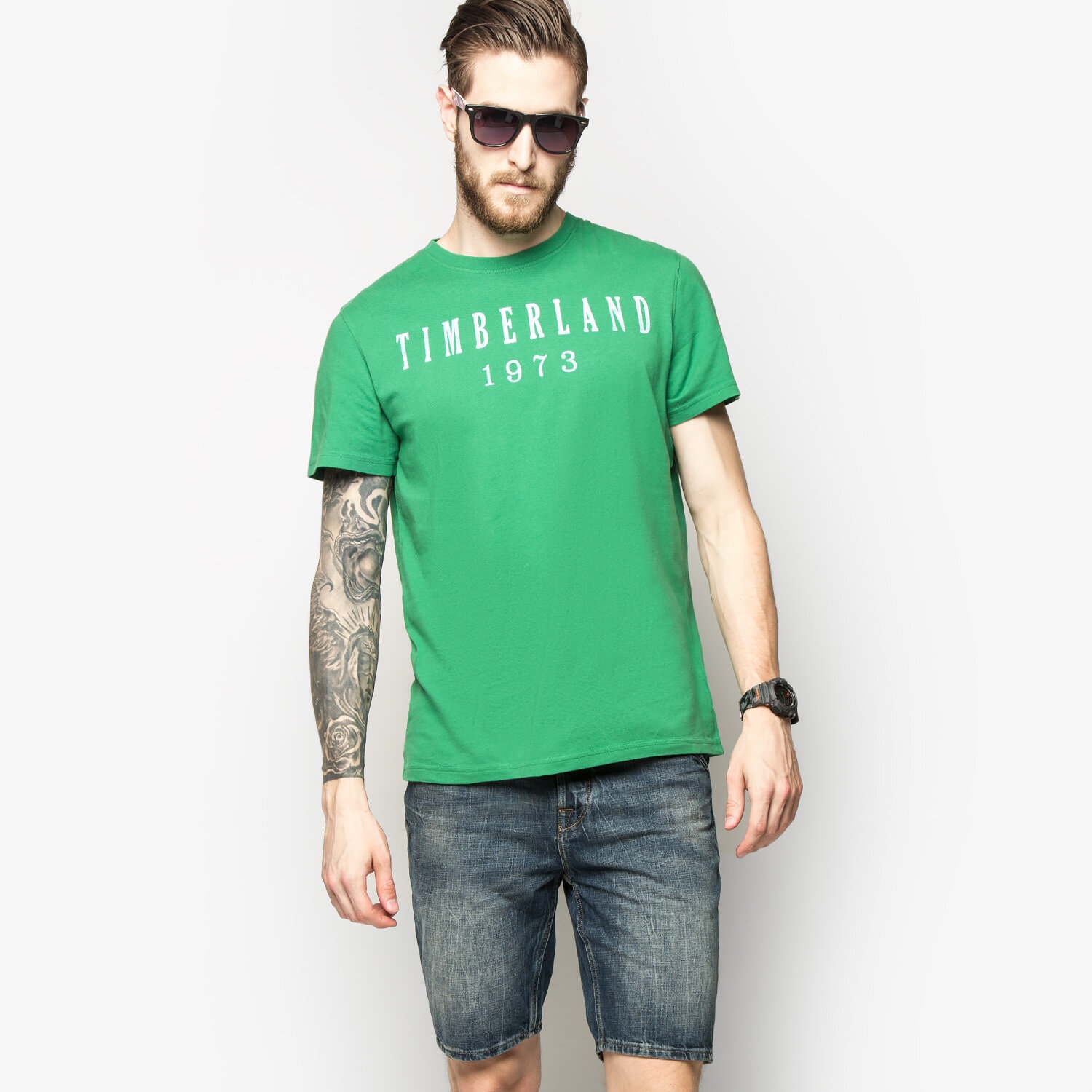 Herren T-Shirt TIMBERLAND T-SHIRT SS LINEAR LOGO A1EIYA26 Grün