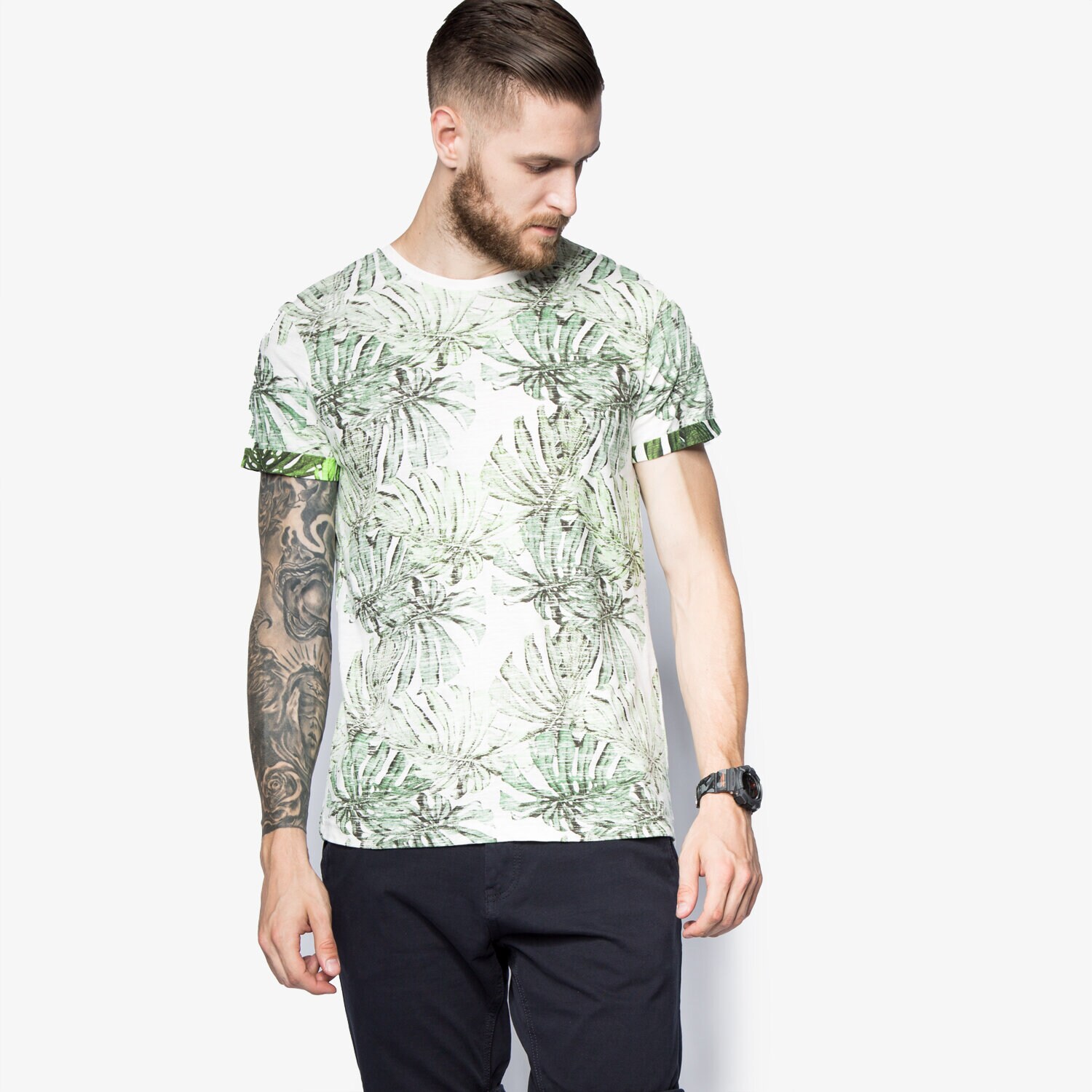Herren T-Shirt CONFRONT T-SHIRT TROPICANA CF16TSMPR017 Weiß