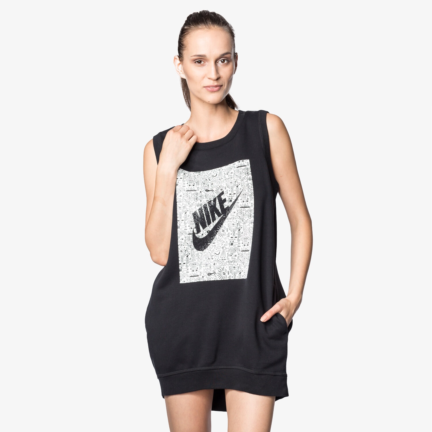 Damen Kleid NIKE KLEID RALLY SLVLSS TRAININGSANZUGS-FTW 742109010 Schwarz