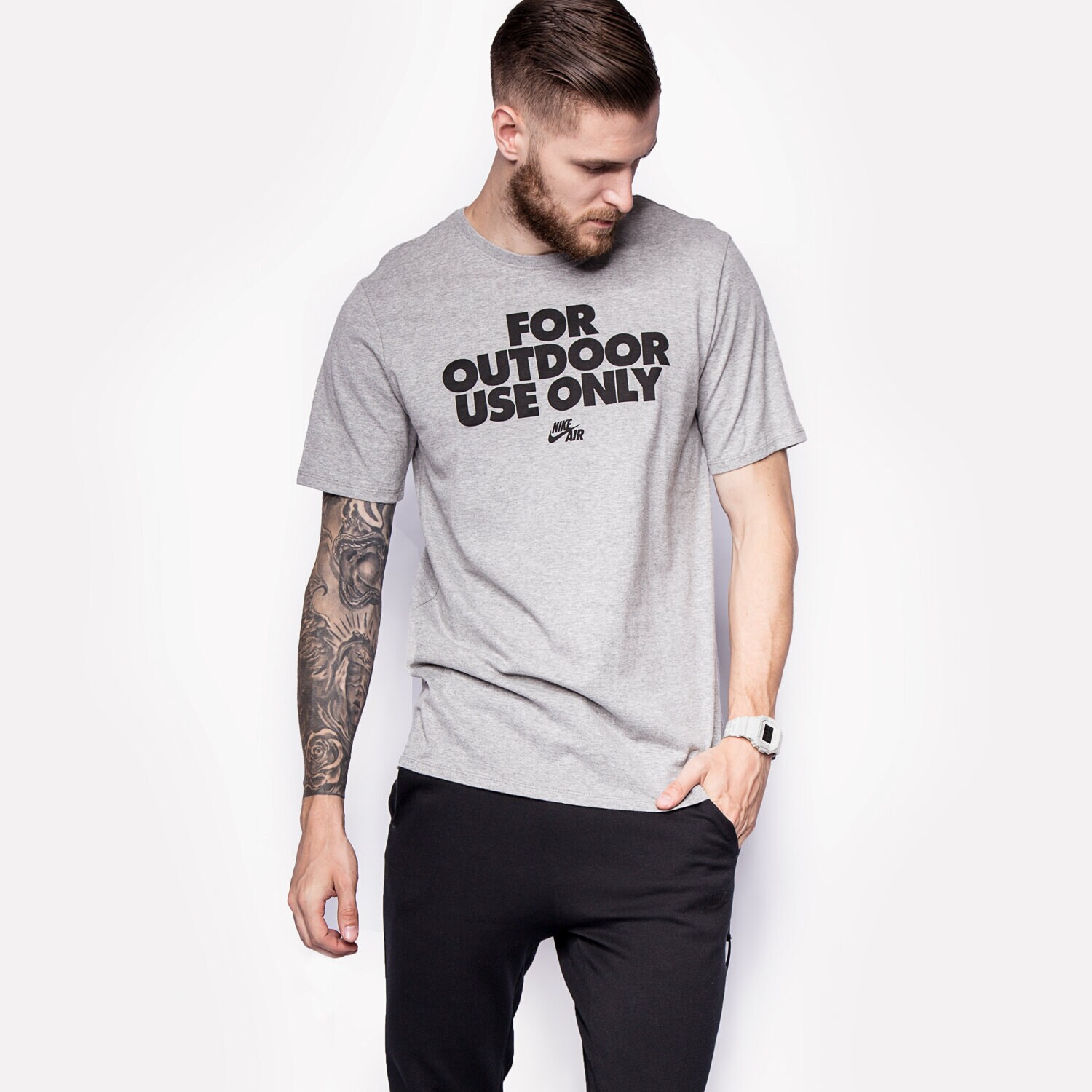 Herren T-Shirt NIKE T-SHIRT AF1 FOR OUTDOOR USE TEE 778424063 Grau