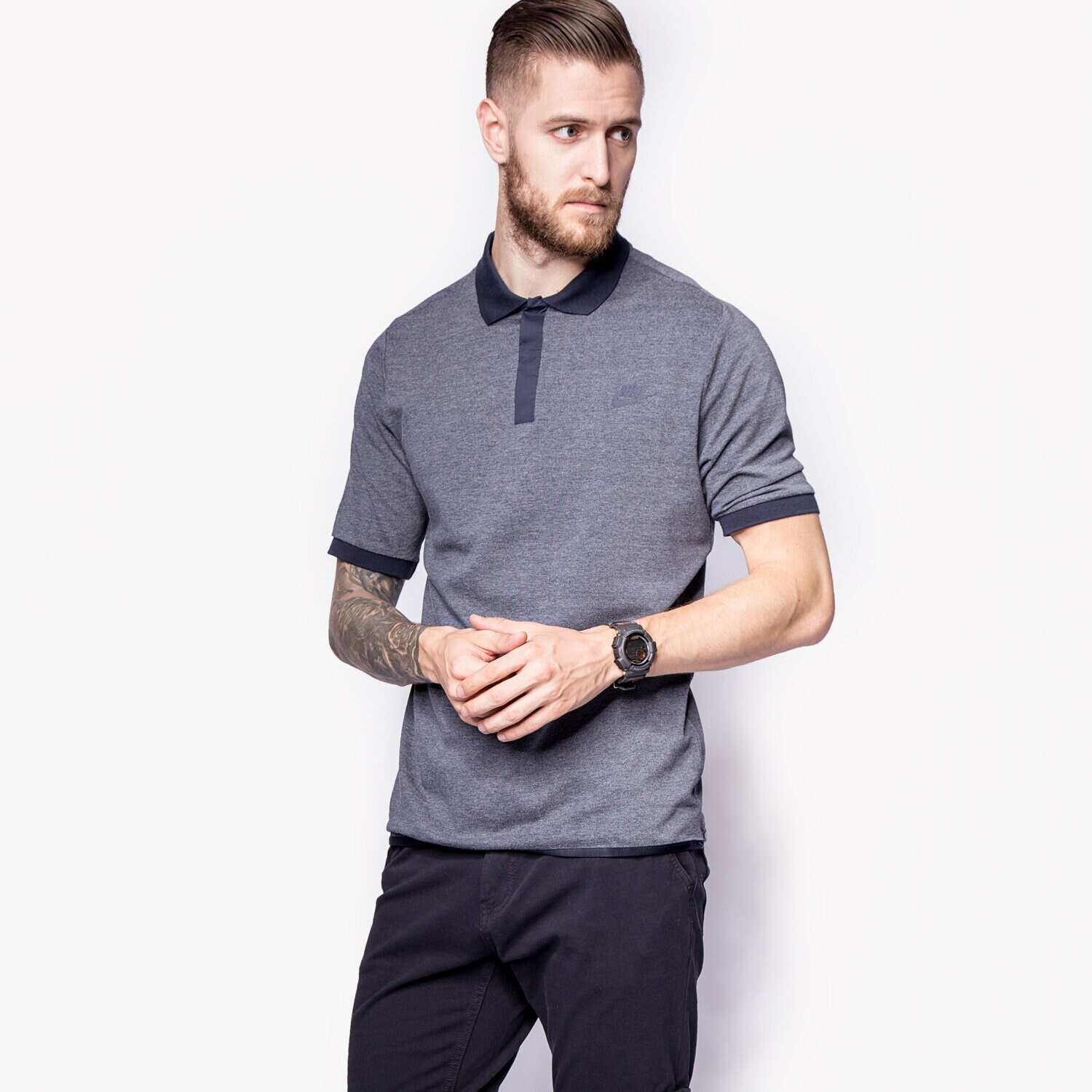 Herren T-Shirt NIKE T-SHIRT BONDED POLO 2.0 727342091 Dunkelblau