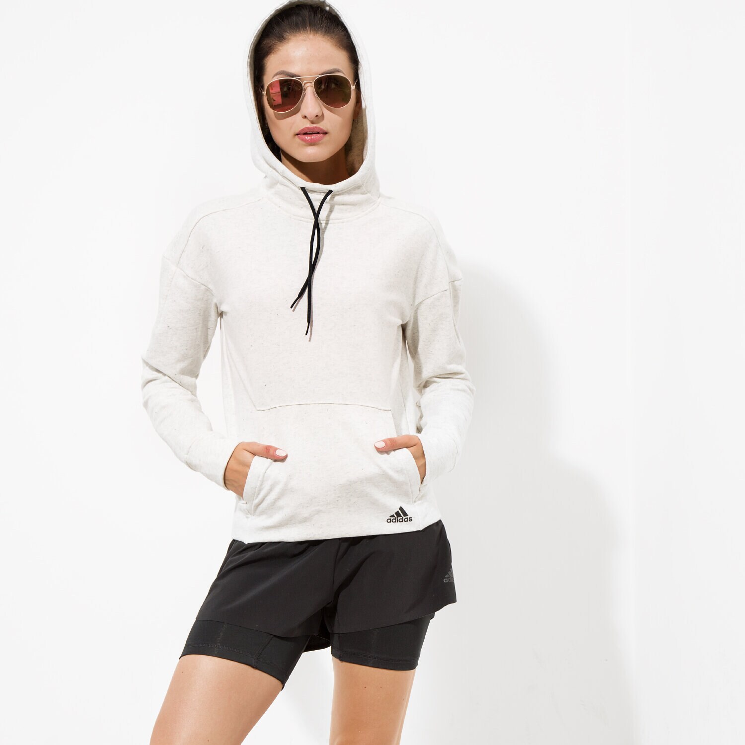 Damen ADIDAS SWEATSHIRT CO FL HOODY AX7537 Weiß