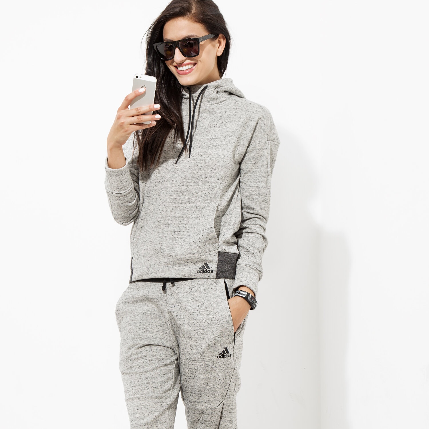Damen ADIDAS SWEATSHIRT CO FL HOODY AZ3067 Grau