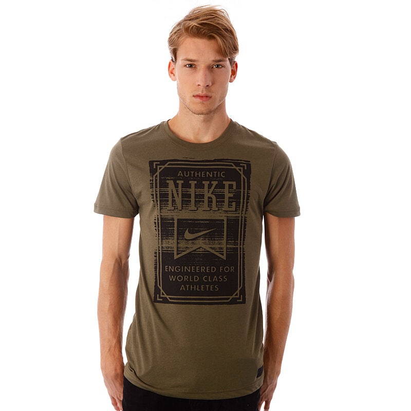 Herren T-Shirt T SHIRT NIKE S+ SCANNER 547551222 Khaki