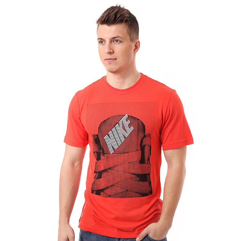 Herren T-Shirt T SHIRT NIKE TEE-TONGUE TIED 589748633 Rot