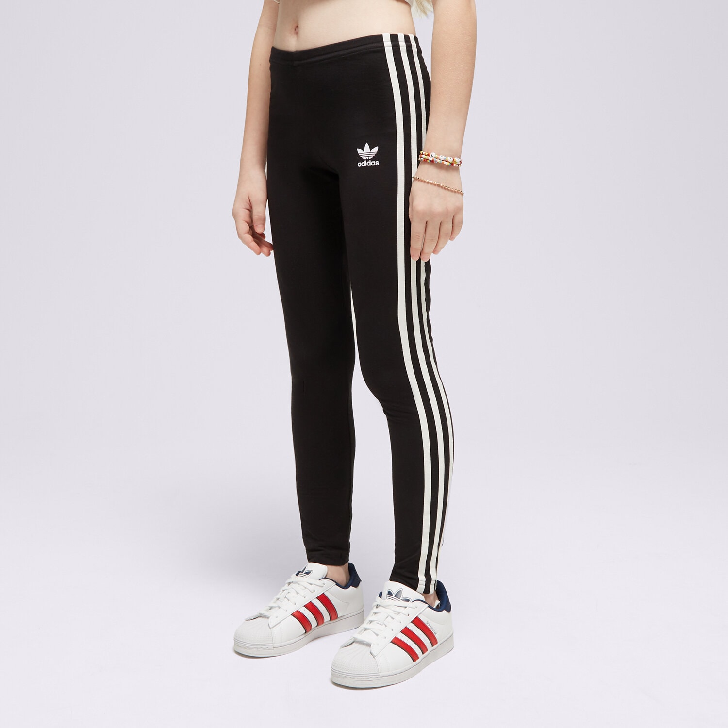 Kinder Hosen ADIDAS GIRLS' 3 STRIPES LEGGINGS JUNIOR G HD2025 Schwarz