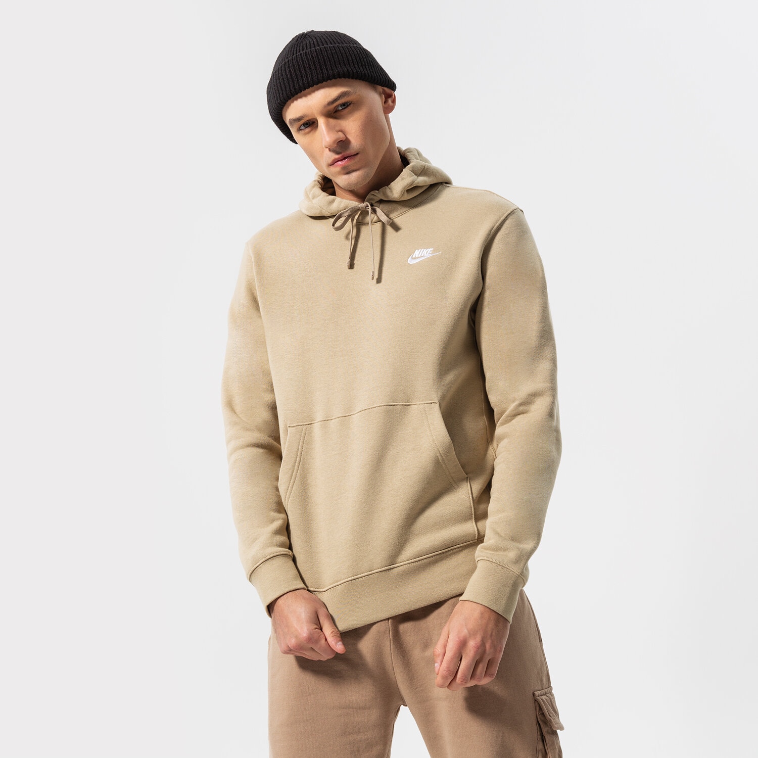 Herren NIKE HOODIE SPORTSWEAR CLUB FLEECE BV2654-250 Beige