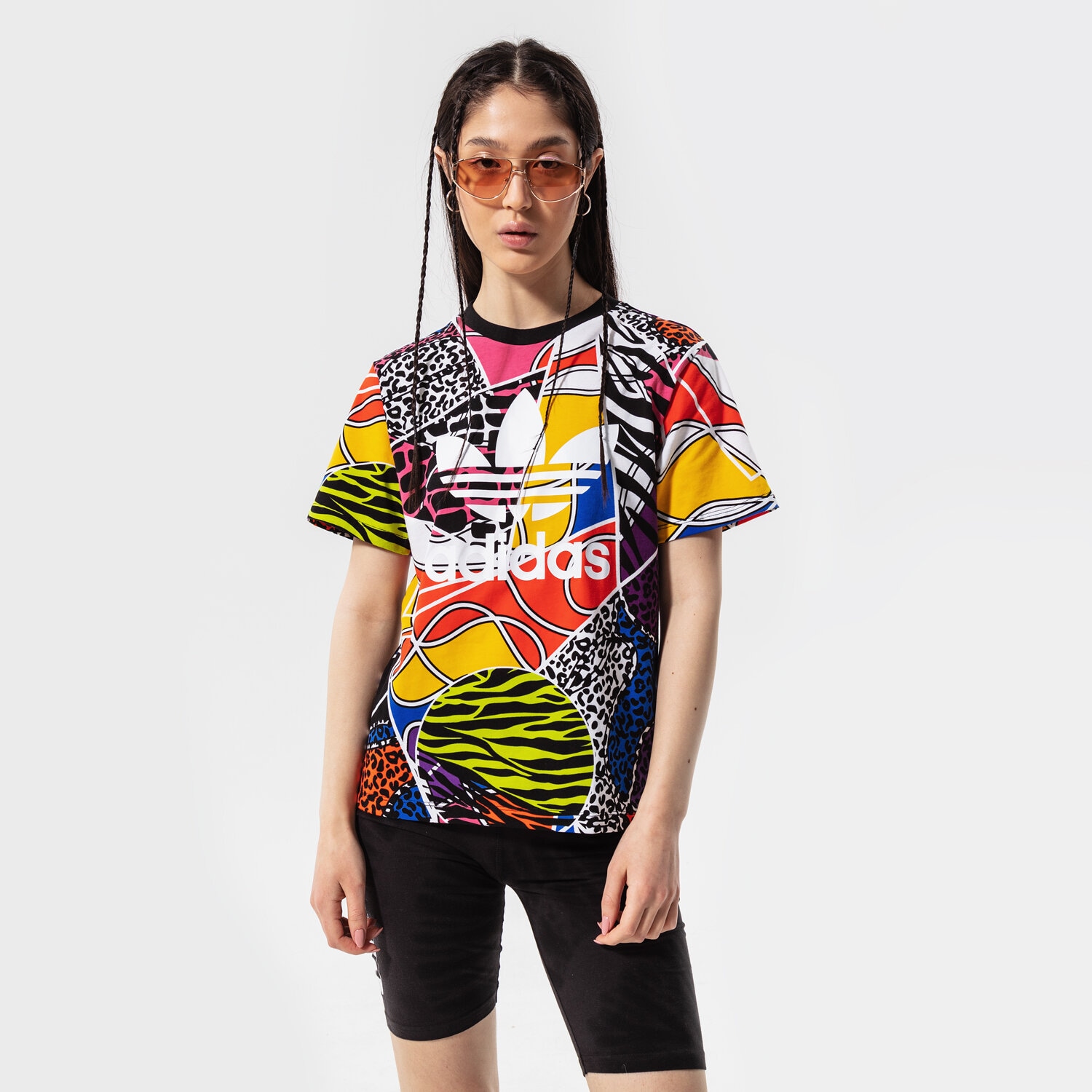 Damen T-Shirt ADIDAS T-SHIRT REGULAR TSHIRT HC4464 Multicolor