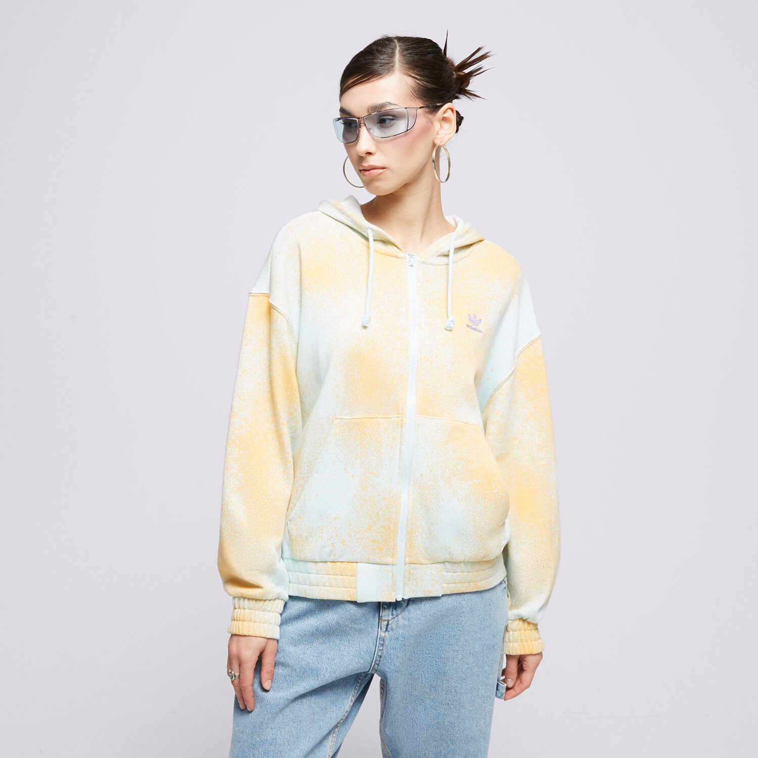 Damen ADIDAS HOODIE AOP ZIP HOODIE HL6612 Multicolor