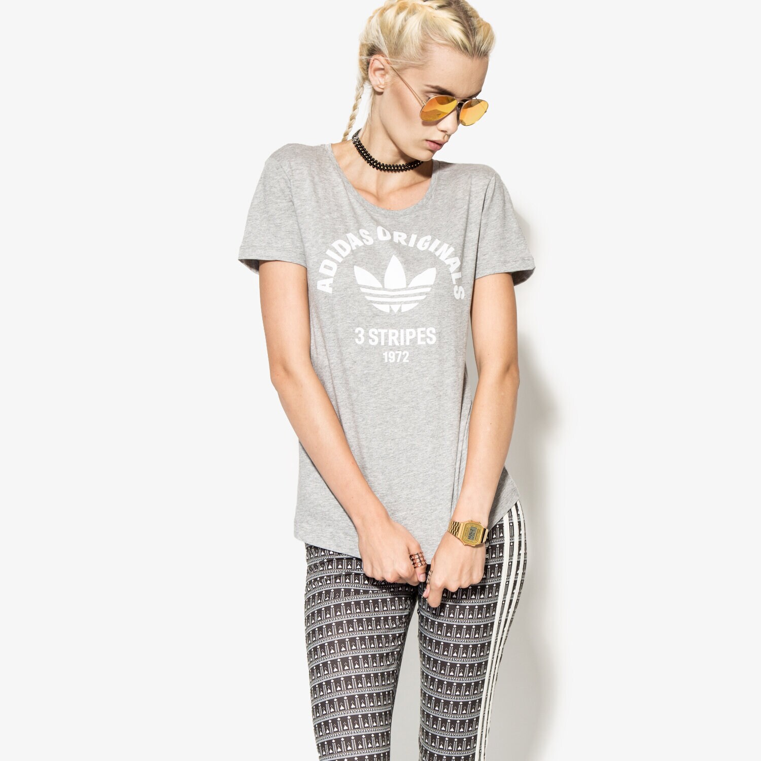 Damen T-Shirt ADIDAS T-SHIRT T-SHIRT AY6651 Grau