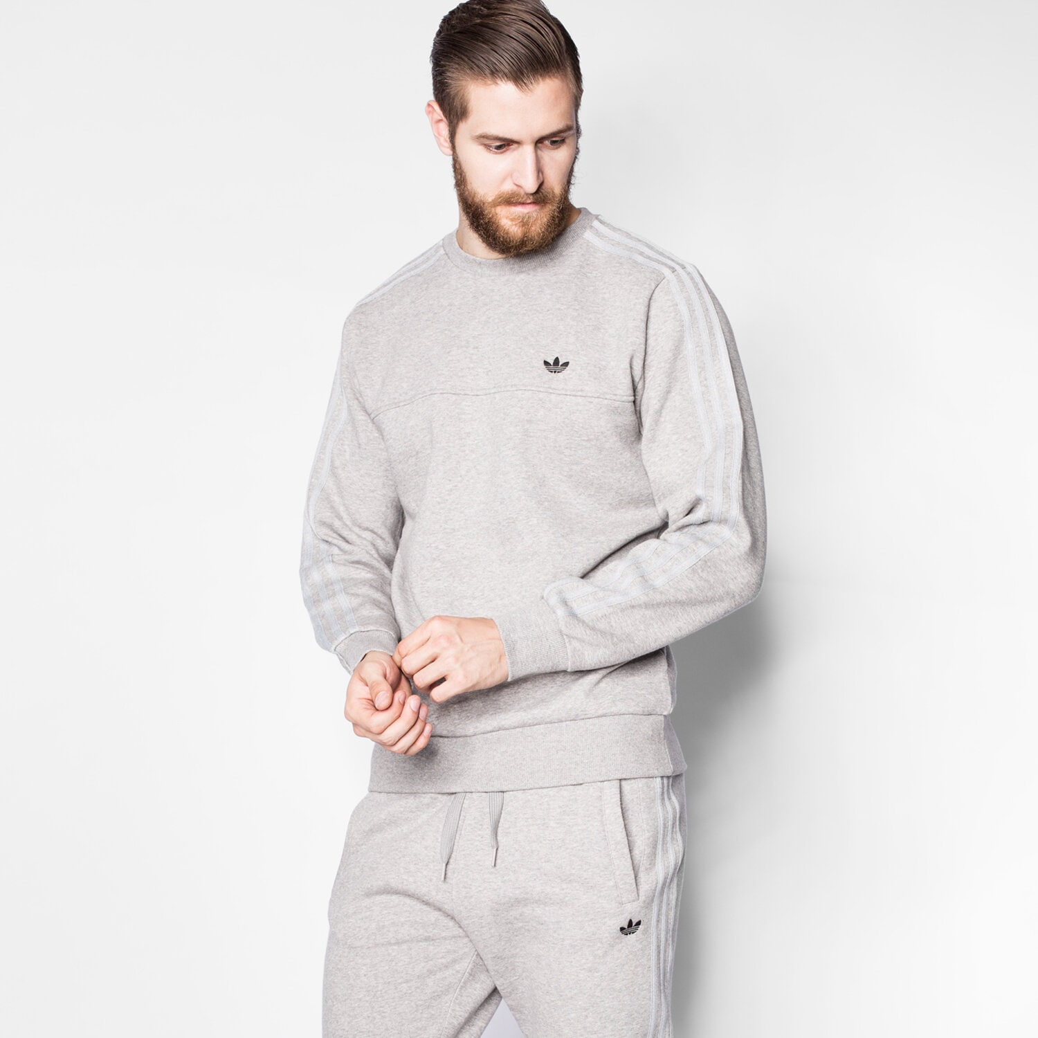 Herren ADIDAS SWEATSHIRT CLASSIC TRFL CR AZ1129 Grau