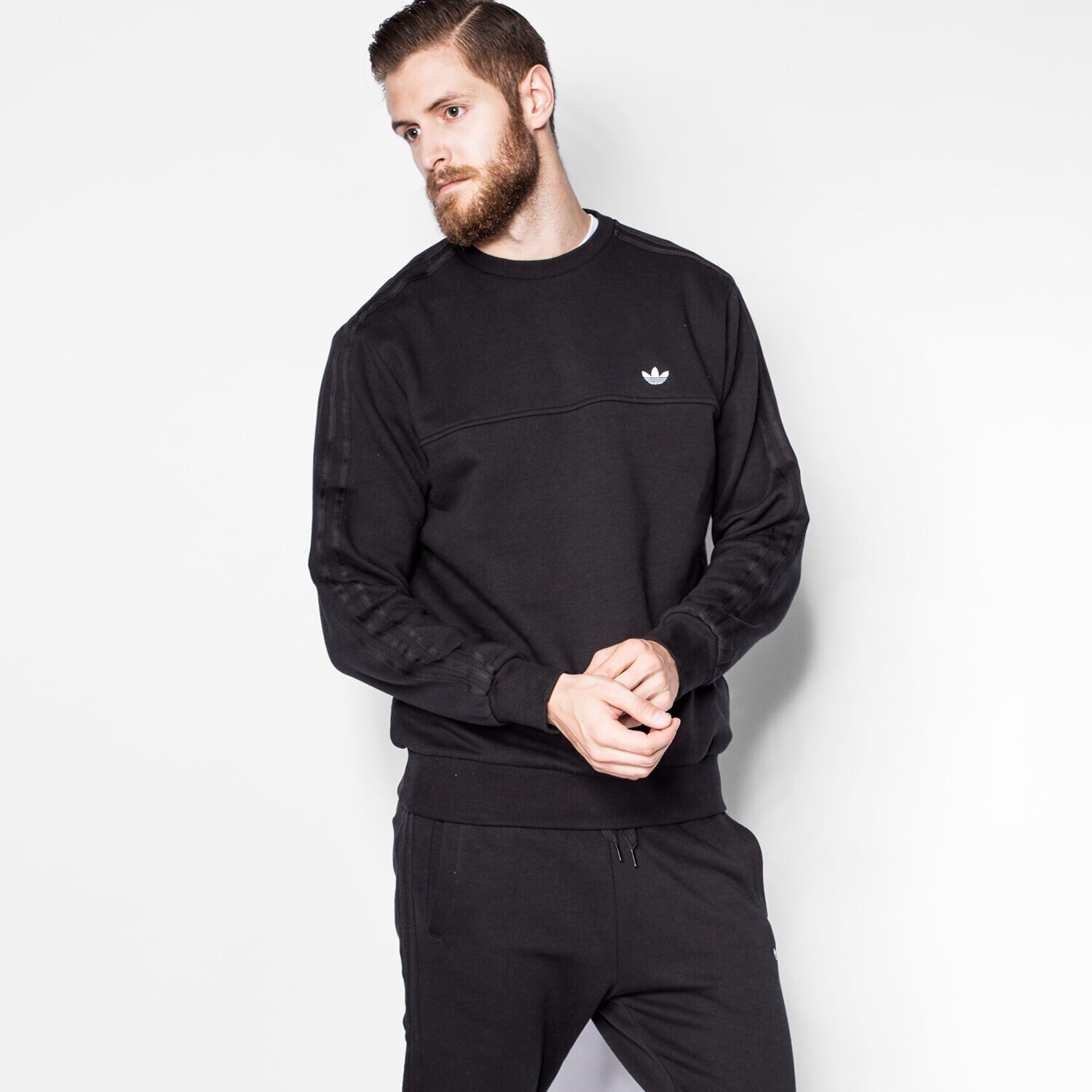 Herren ADIDAS SWEATSHIRT CLASSIC TRFL CR AZ1131 Schwarz