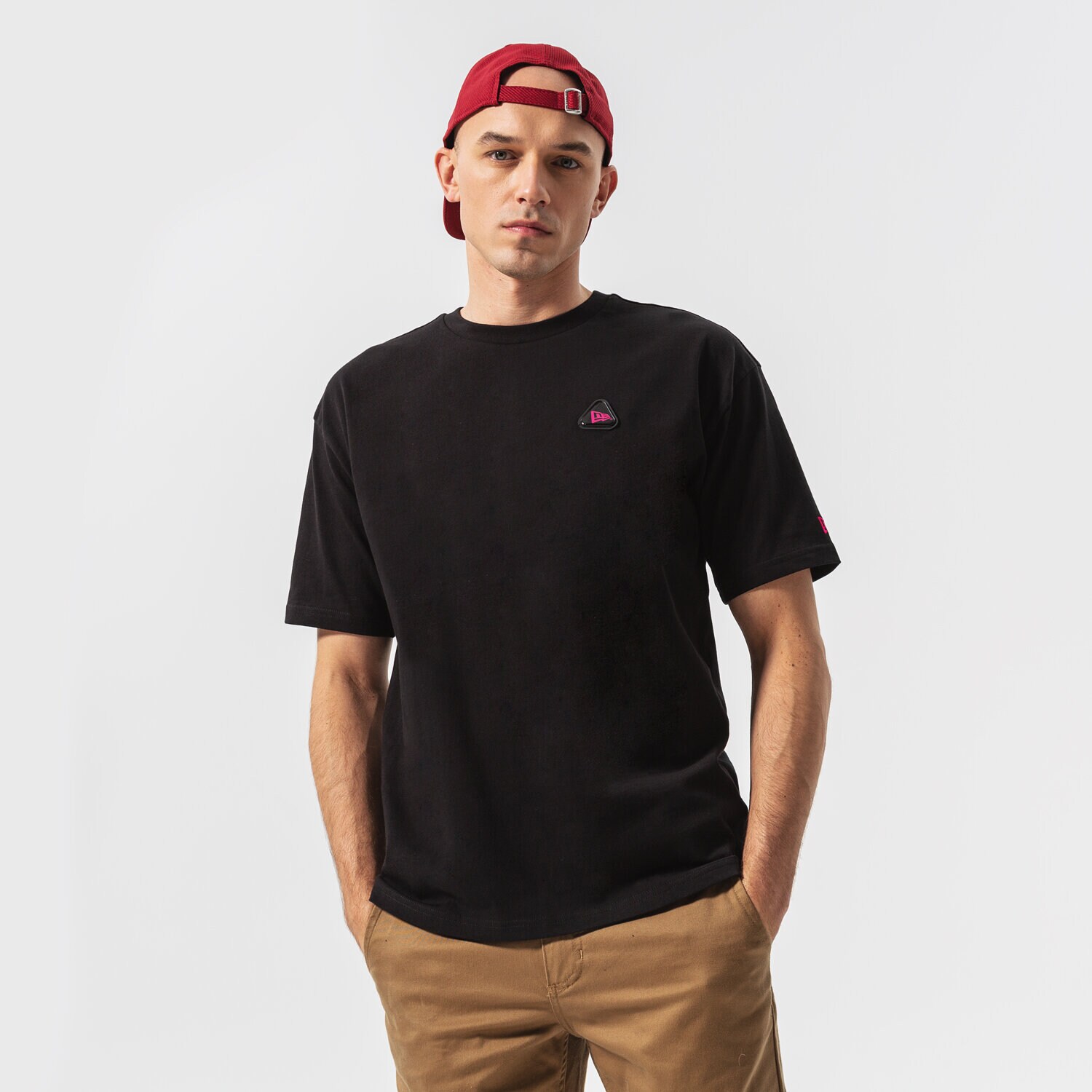 Herren T-Shirt NEW ERA T-SHIRT NEW ERA RUBBER PATCH OS 12893043 Schwarz
