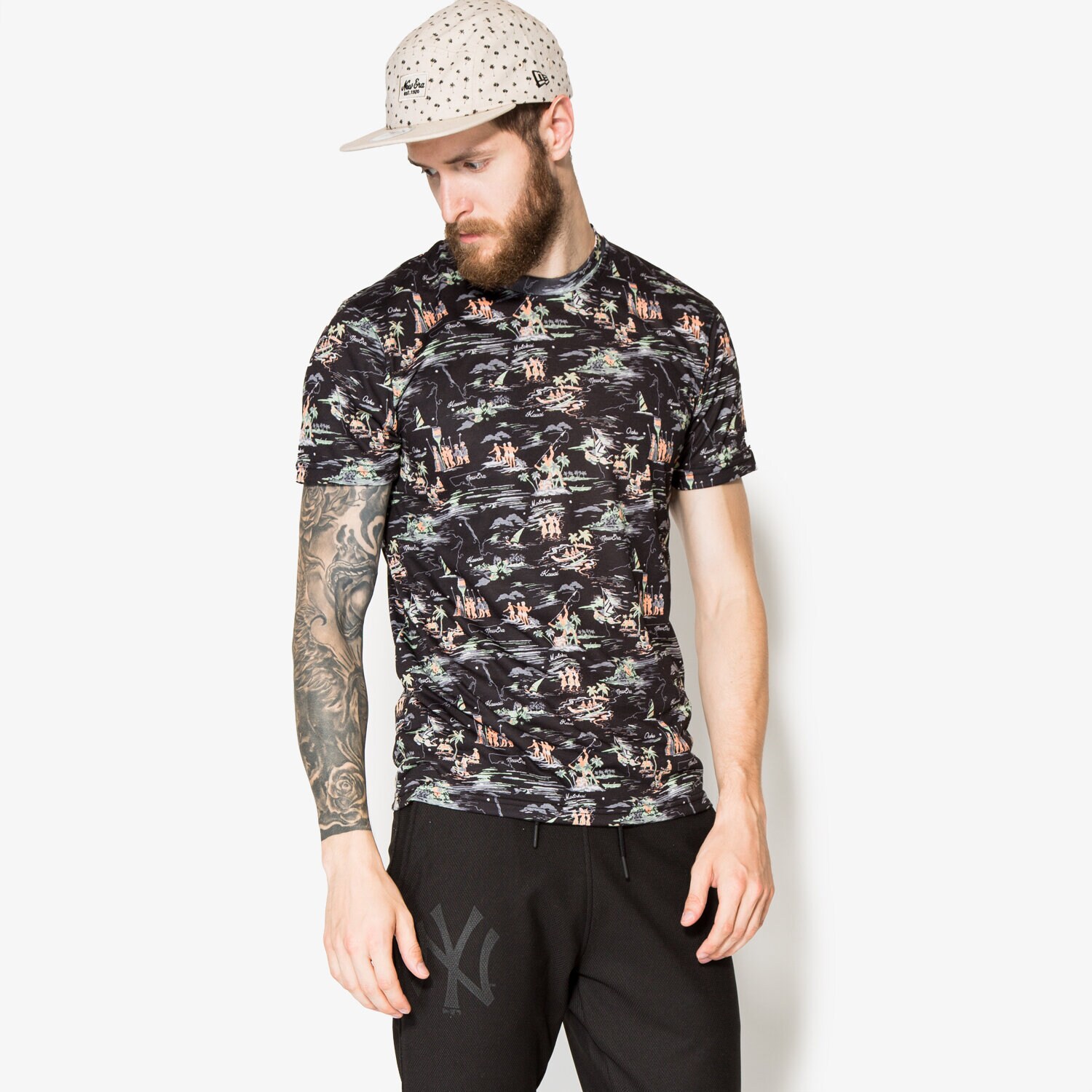 Herren T-Shirt NEW ERA T-SHIRT OFFSHORE AOP TEE 11278246 Multicolor