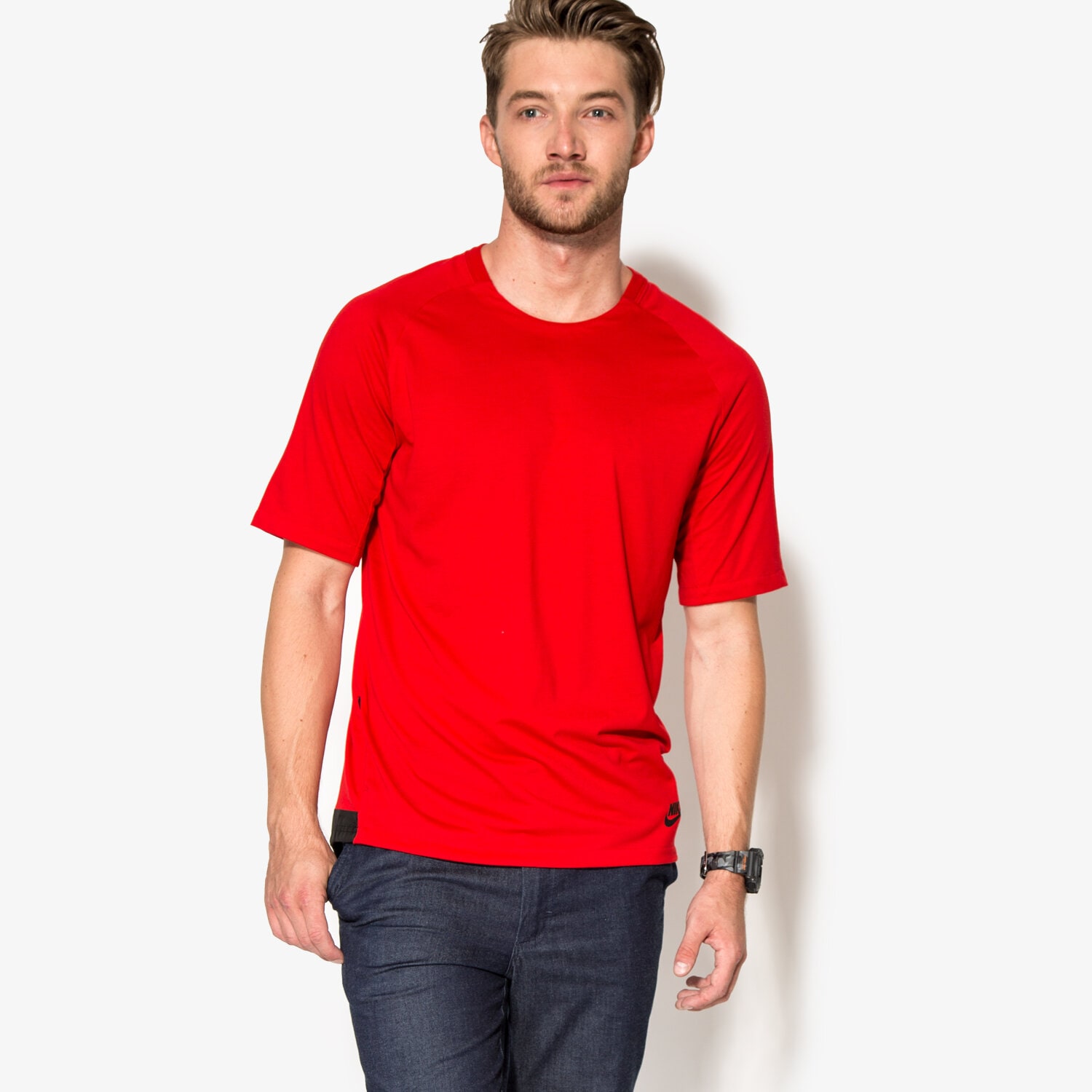 Herren T-Shirt NIKE T-SHIRT M NSW BND TOP KNT 805122657 Rot