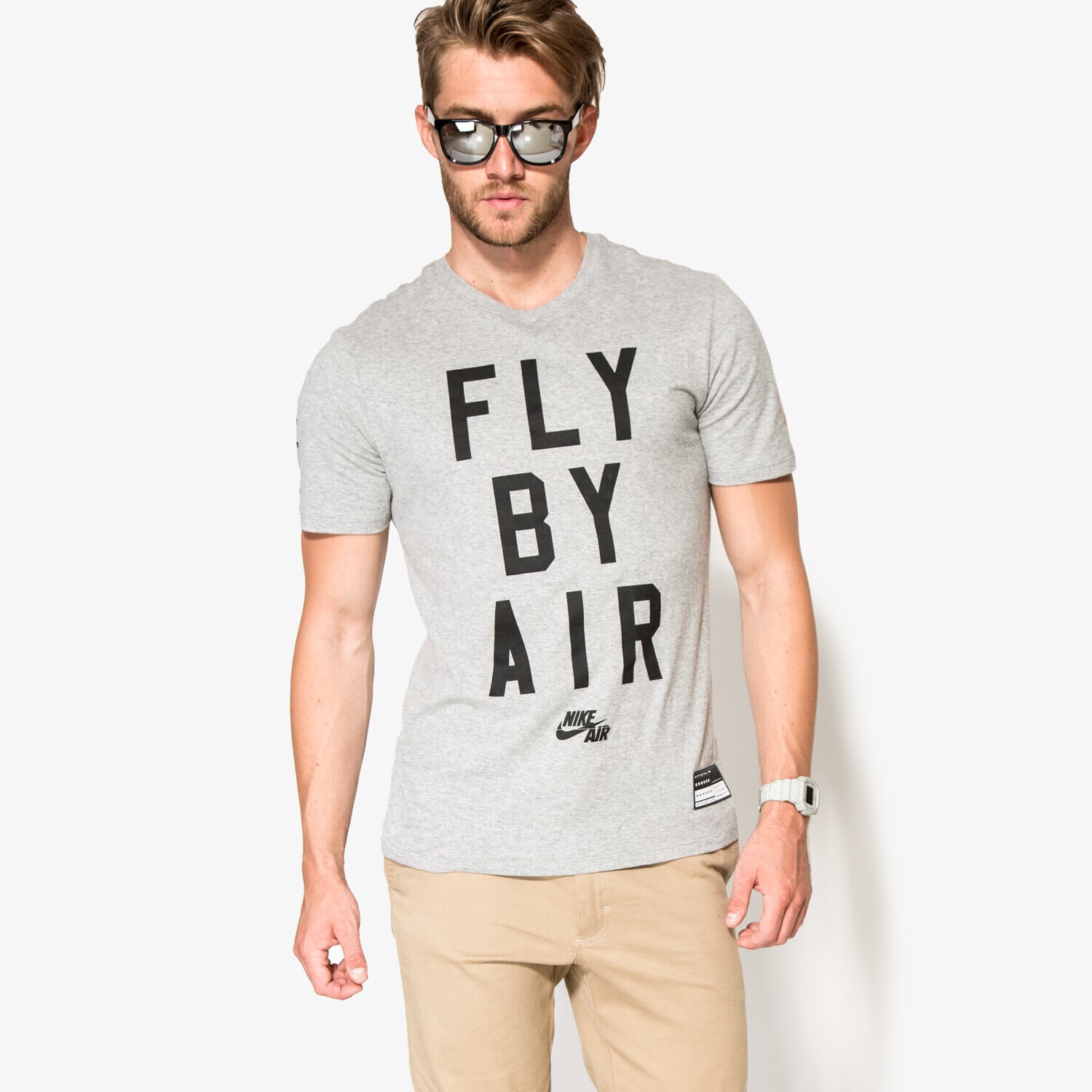Herren T-Shirt NIKE T-SHIRT AIR FLY BY TEE 822648063 Grau