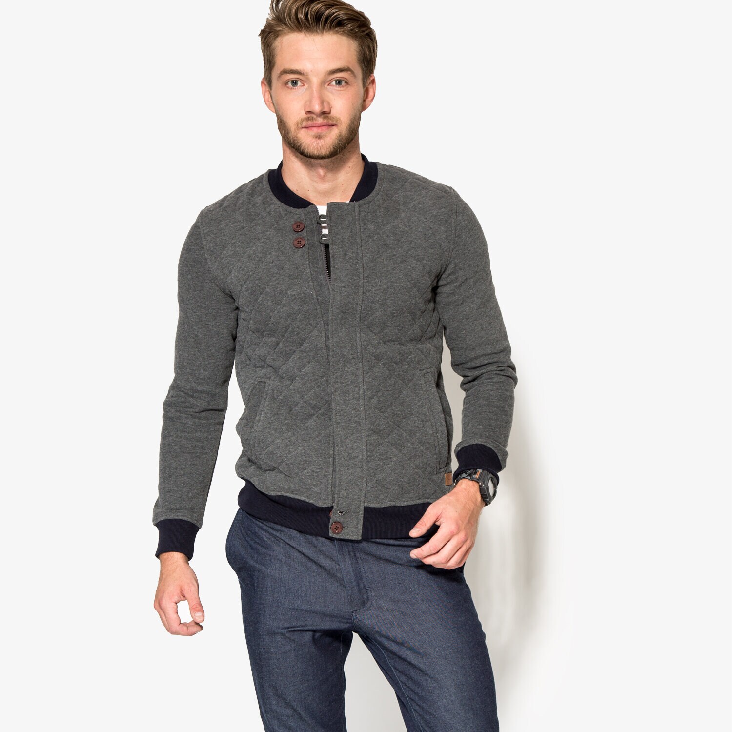 Herren Übergangsjacke CONFRONT JACKE HAMPTON CFV36BLM01001 Grau