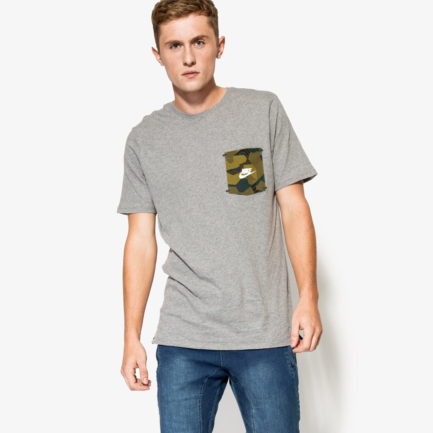 Herren T-Shirt NIKE T-SHIRT NIKE TEE-DROP HEM POCKET 805208091 Grau